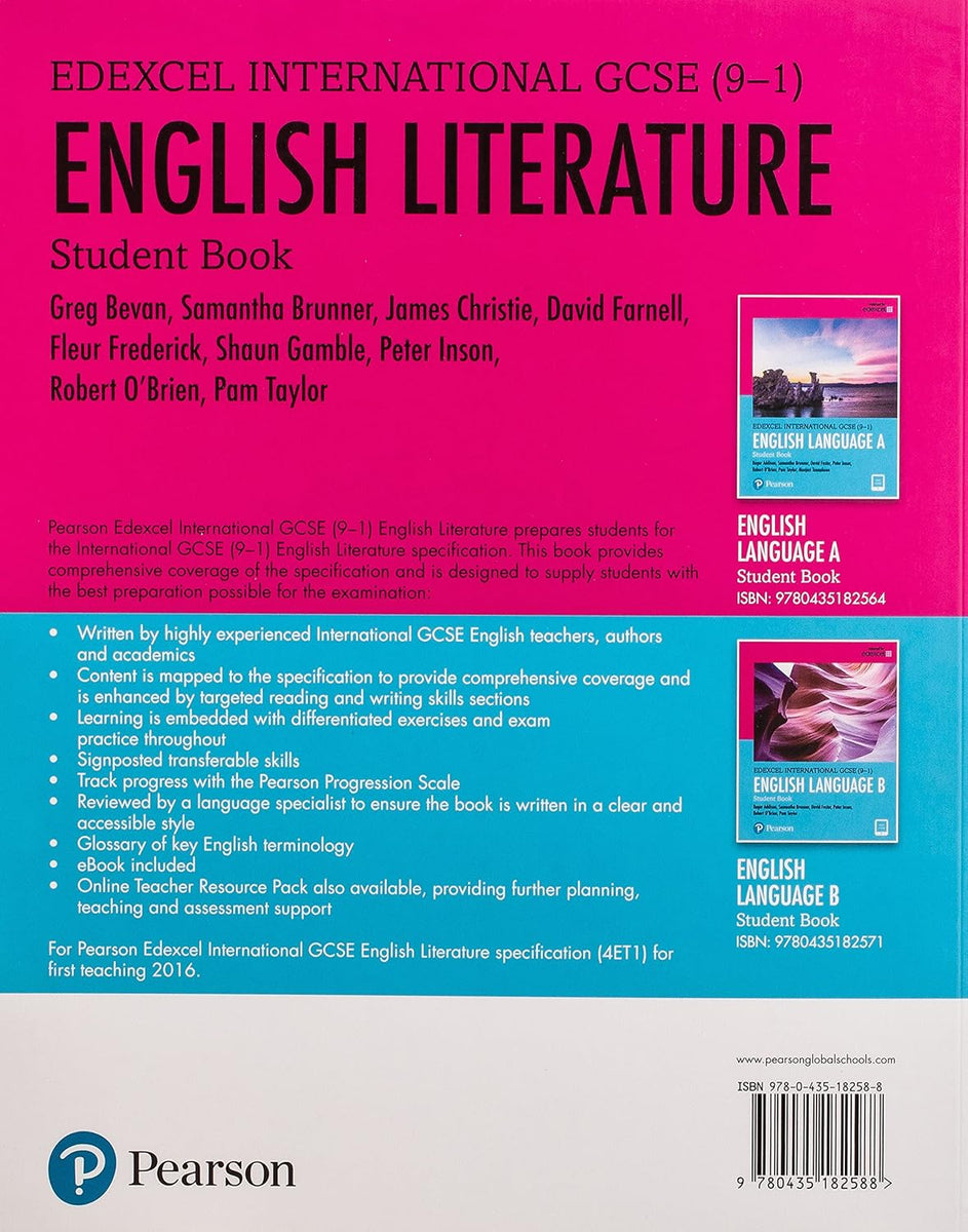 Pearson Edexcel International GCSE (9-1) English Literature Student ...