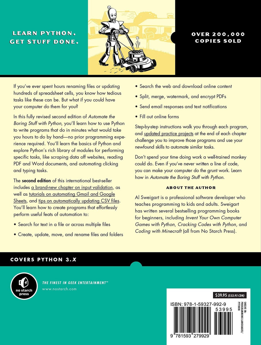 Automate the Boring Stuff with Python by Al Sweigart - Bookshelf.pk ...