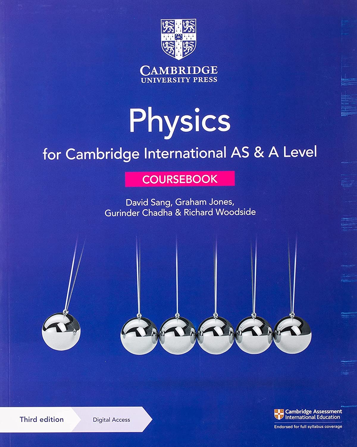 Cambridge International AS & A Level Physics Coursebook 3rd Edition by David Sang, Graham Jones, Gurinder Chadha, Richard Woodside