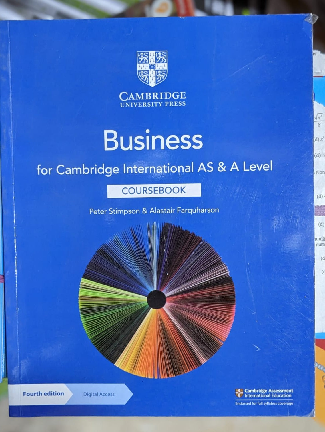 Cambridge International AS & A Level Business Coursebook 4th Edition by Peter Stimpson, Alastair Farquharson