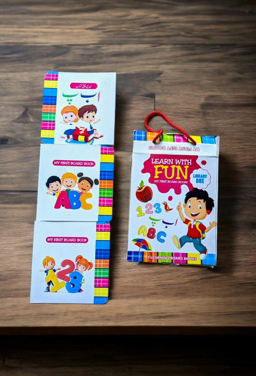Learn With Fun - Library Box 3 Books Set for Kids - Bookshelf.pk Pakistan